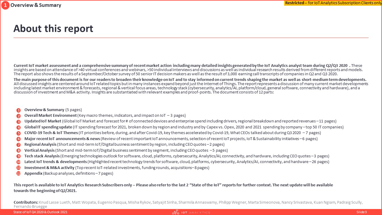 State of IoT Q4-2020 and Outlook 2021 - About this report