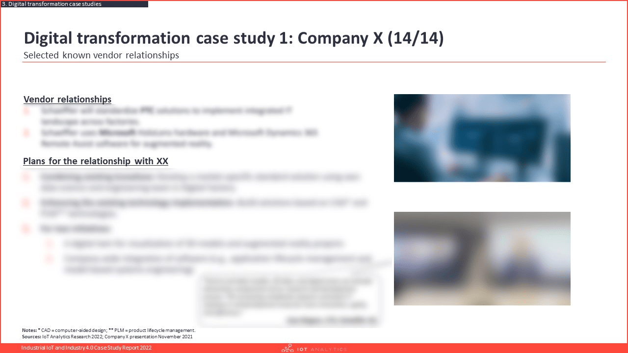 Industrial IoT and Industry 4.0 case study report 2022 - vendor relationships