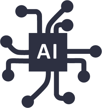 AI icon blue