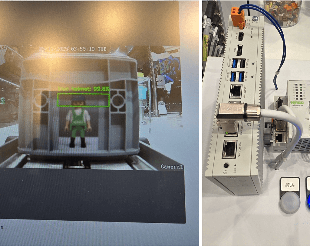 WAGO demonstration of an AI machine vision safety use case