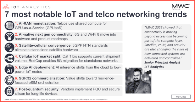 7 most notable IoT and telco networking trends – as seen at MWC 2026