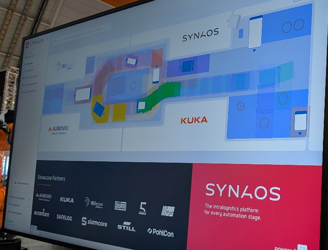 Image of SYNAOS' agnostic fleet-management platform as shown at LogiMAT 2026