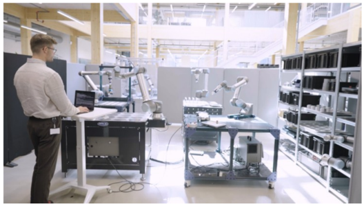 Photo of an engineer testing MHS. Photo from United Robots.