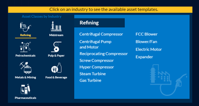 Examples of asset templates for the refining industry